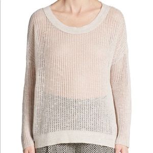 Eileen Fisher Organic Open Knit Sweater Medium